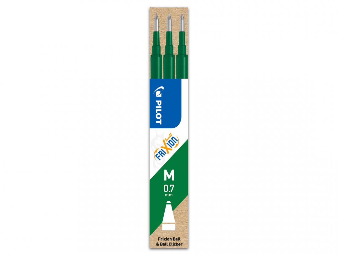 Wkład do pióra kulkowego Frixion Ball 0,7 mm. zielony (3 szt.) Pilot